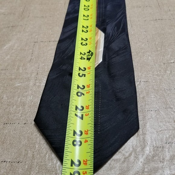 Knightsbridge Men's Neck Tie Black Brown W 3 .75" L 58" Geometric pattern Silk - Picture 5 of 7